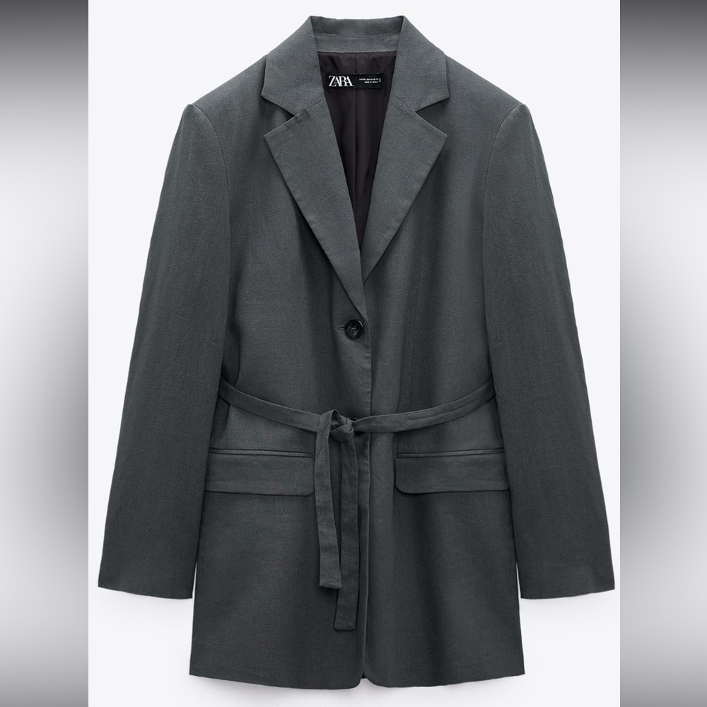 Zara Linen blend Belted Women’s Blazer